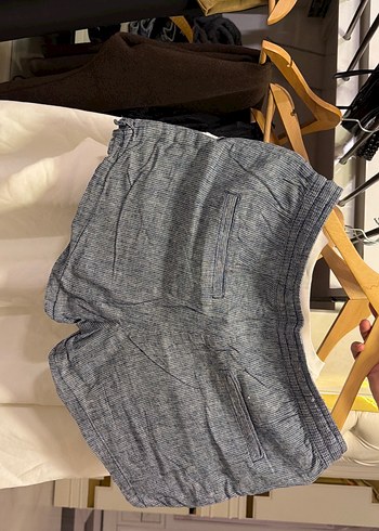 Çizgili lacivert Mini Şort - Görsel 5