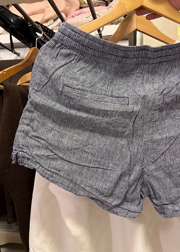 Çizgili lacivert Mini Şort - Görsel 3