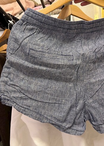 Çizgili lacivert Mini Şort - Görsel 9