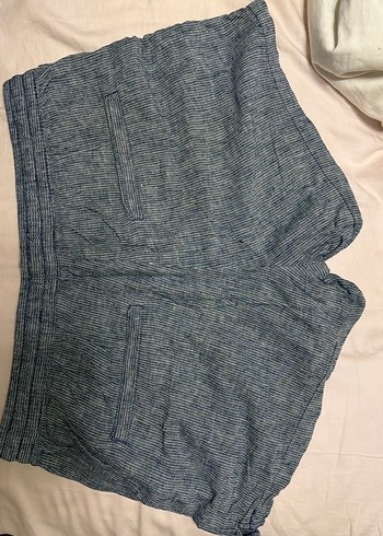 Çizgili lacivert Mini Şort - Görsel 7