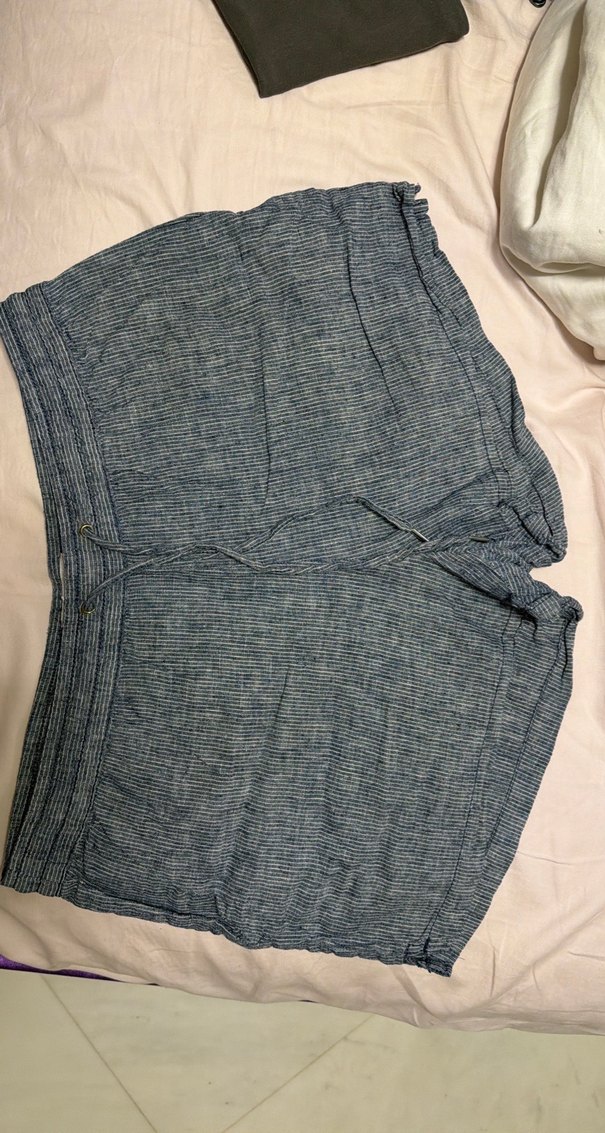 Çizgili lacivert Mini Şort - Görsel 2