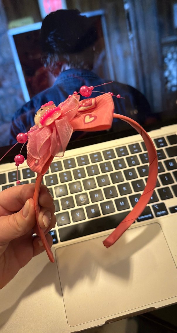 Pembe Fiyonklu Çocuk Saç taç hello kitty - Görsel 2