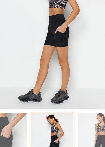 Siyah Rahat Kumaşlı Slim Hamile Şortu - Görsel 2