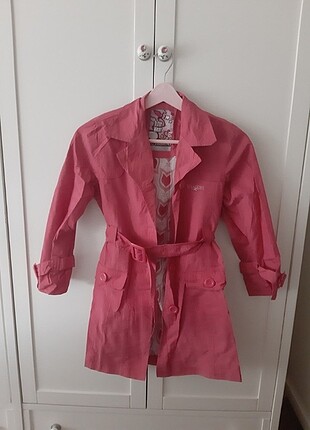 Pembe Kız Çocuk Trençkot