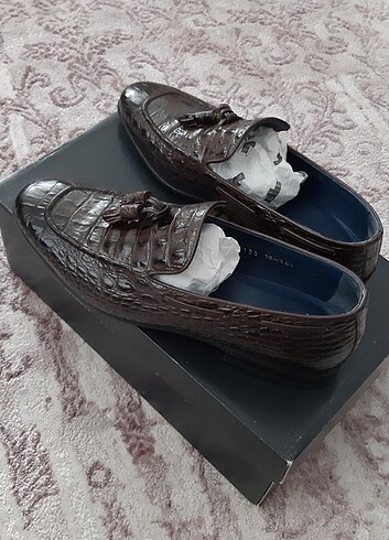 Elle Loafer Timsah Deri Erkek Ayakkabı 