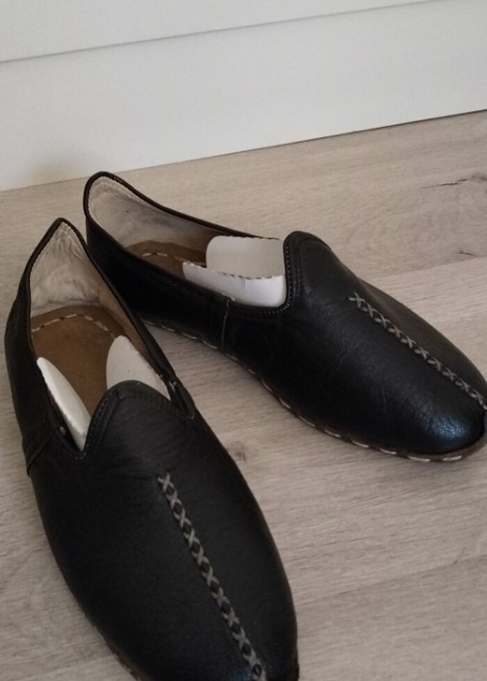 Antep El İşi Deri Çarık - Görsel 2