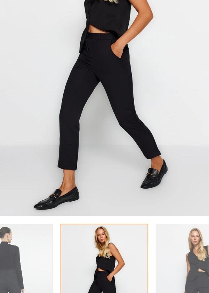 Siyah Cigarette Pantolon - Görsel 2