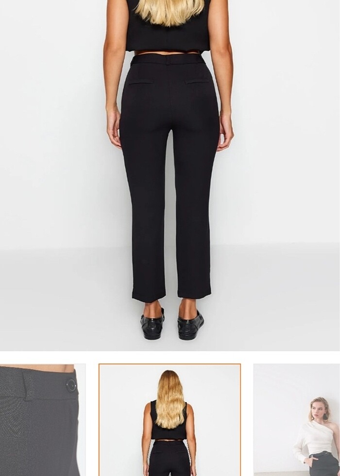 Siyah Cigarette Pantolon - Görsel 4