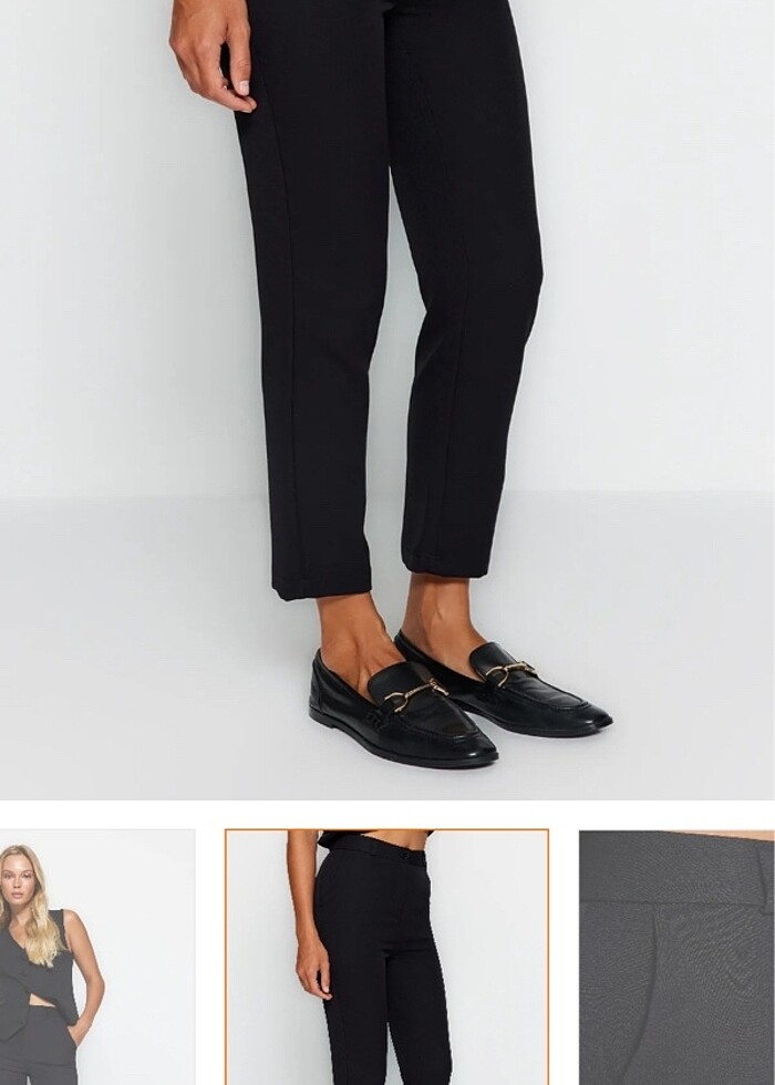 Siyah Cigarette Pantolon - Görsel 3