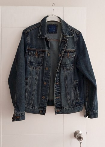 Zara marka erkek Mavi Denim Ceket Düğmeli