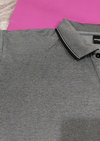 Erkek Gri Düğmeli Polo Yaka Tişört 4×L - Görsel 6