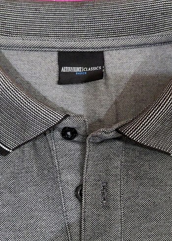 Erkek Gri Düğmeli Polo Yaka Tişört 4×L - Görsel 4