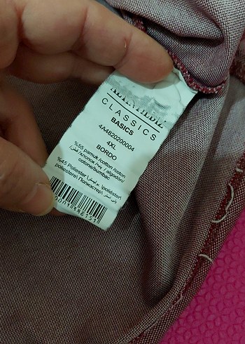 bordo Kısa Kollu Polo Tişört - Görsel 9