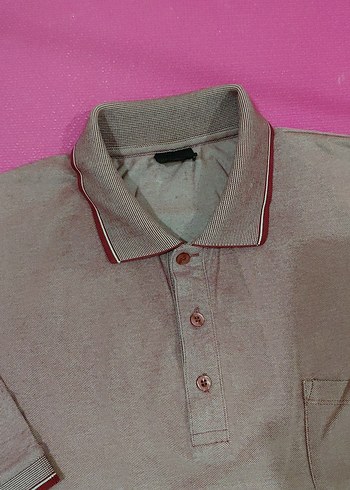 bordo Kısa Kollu Polo Tişört - Görsel 4