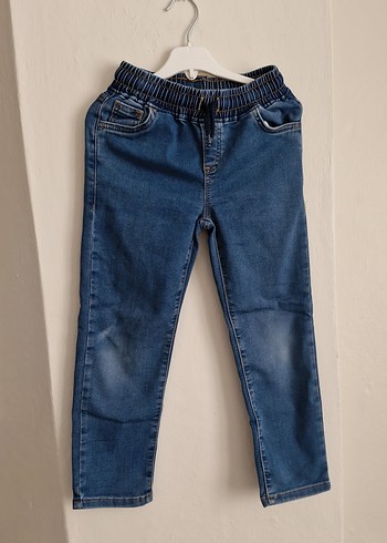 Erkek Çocuk Bol Kesim Mavi Denim Pantolon