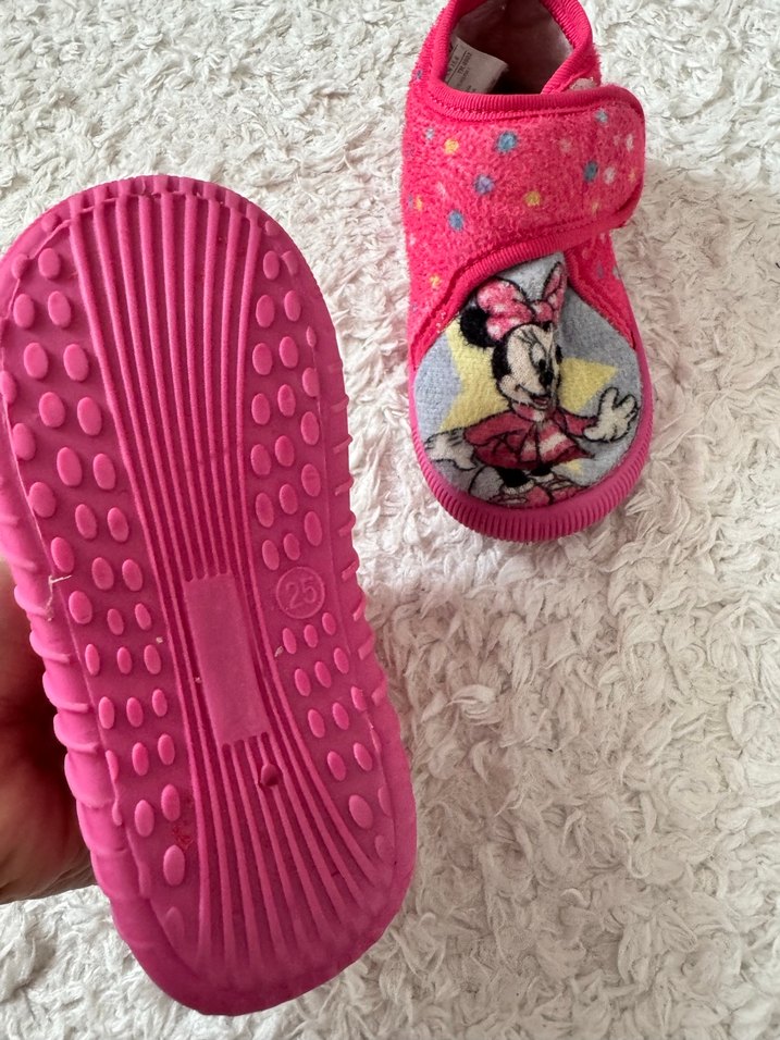 Kız Çocuk Minnie Mouse Polar Ev Terliği - Görsel 2