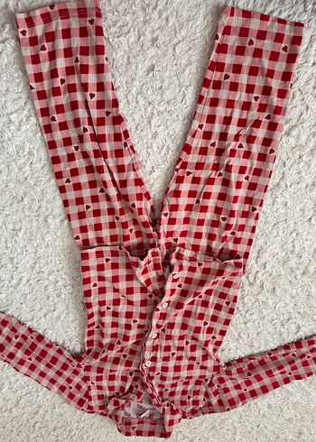 Kızlar için düğmeli kırmızı kareli tulum - Görsel 2