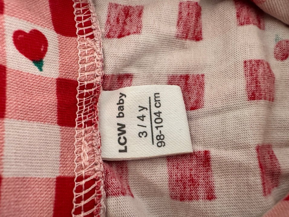 Kızlar için düğmeli kırmızı kareli tulum - Görsel 3