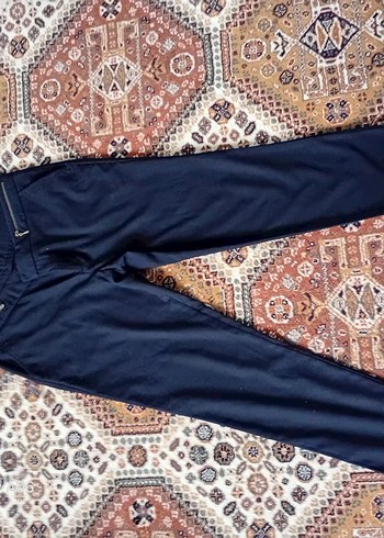 Kadın Lacivert Normal Boy Kumaş Pantolon - Görsel 6