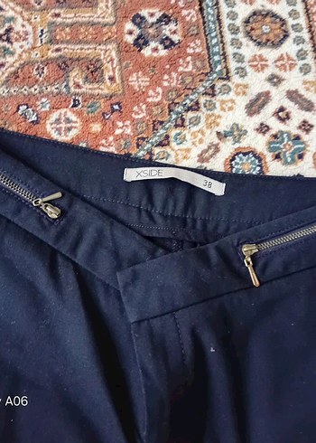 Kadın Lacivert Normal Boy Kumaş Pantolon - Görsel 2