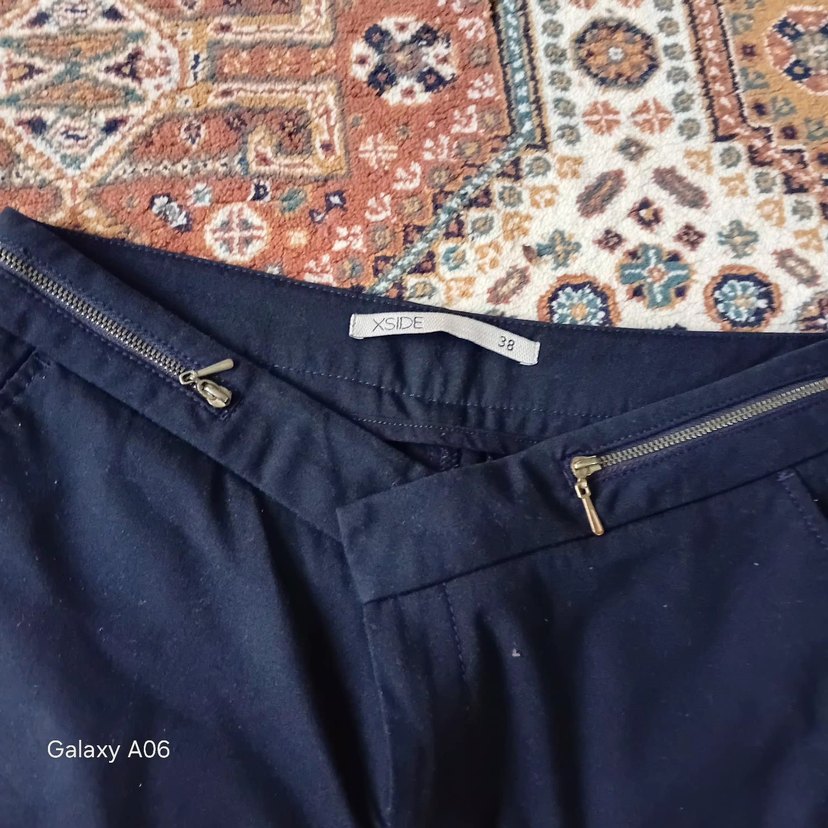 Kadın Lacivert Normal Boy Kumaş Pantolon - Görsel 2