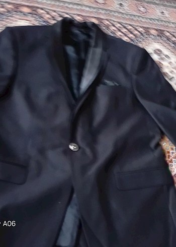 Erkek Siyah Düğmeli Uzun Ceket pantolon yelek takım - Görsel 3