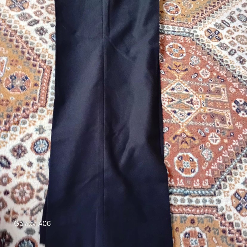 Erkek Siyah Düğmeli Uzun Ceket pantolon yelek takım - Görsel 4