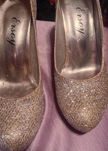 gümüş abiye ayakkabı - Görsel 2