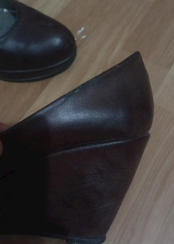 Kahverengi Kadın Klasik Dolgu Topuklu Ayakkabı - Görsel 4