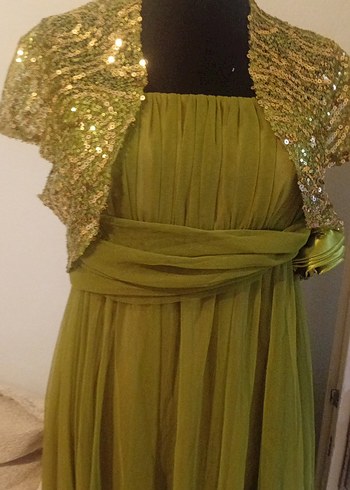 Askılı Drapeli Uzun Kadın Abiye Elbise - Görsel 2