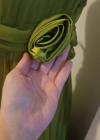 Askılı Drapeli Uzun Kadın Abiye Elbise - Görsel 6