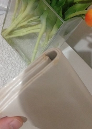 Bej Deri Kadın Portföy Çanta - Görsel 2