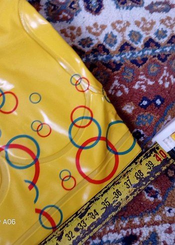 Çocuklar için renkli sarı can yeleği - Görsel 2