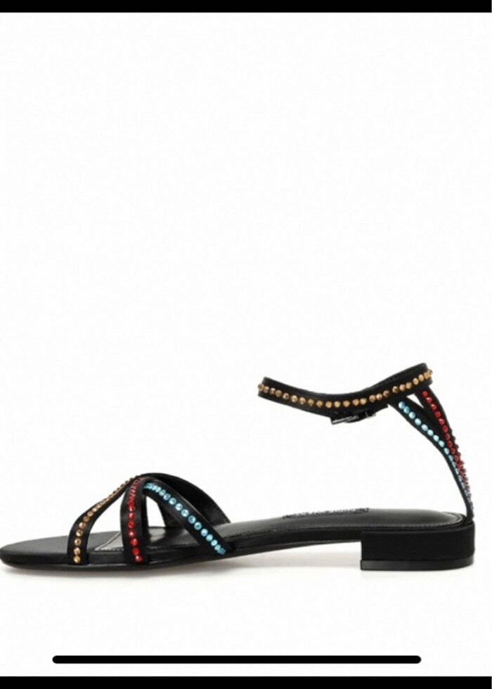 Taşlı sandalet - Görsel 2