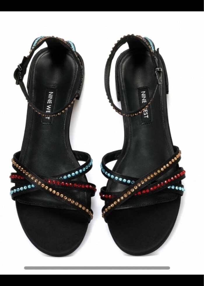 Taşlı sandalet - Görsel 5