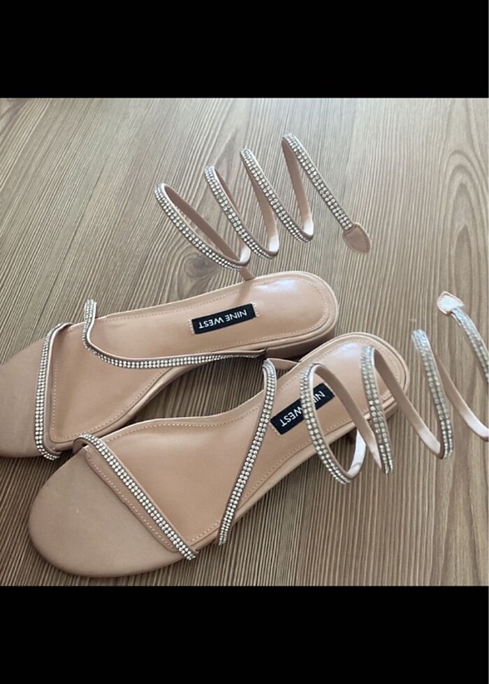 Taşlı sandalet - Görsel 3