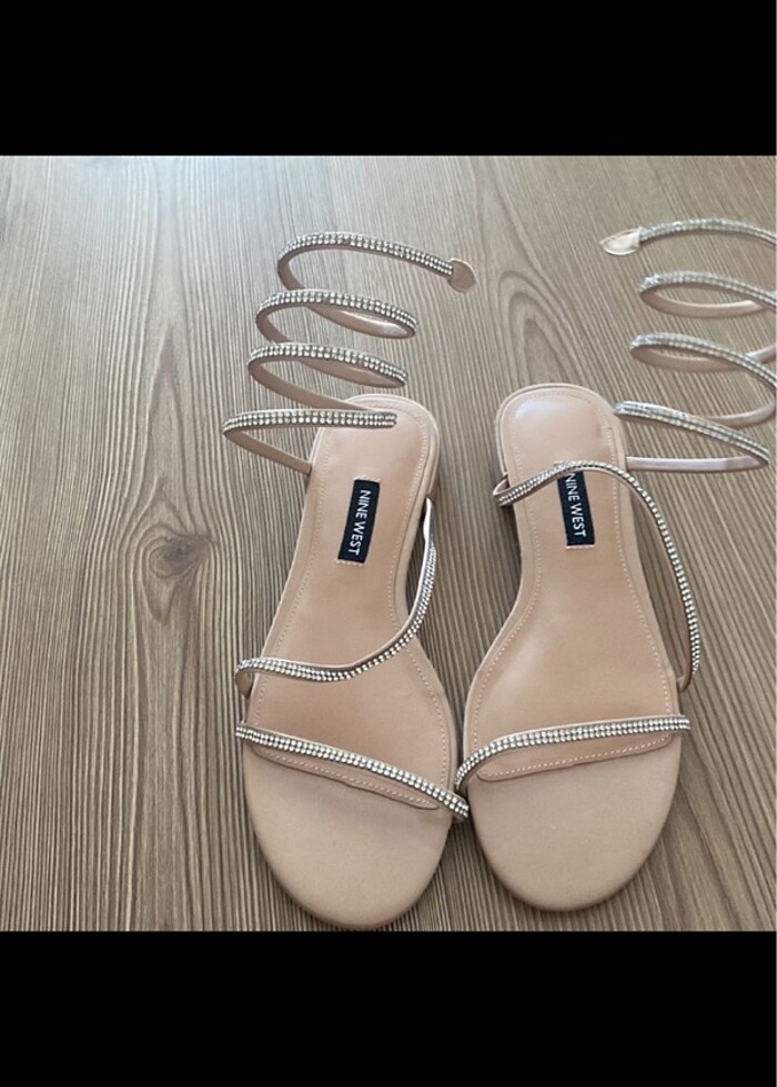 Taşlı sandalet - Görsel 4