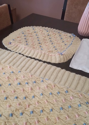 Bej Örgü Çocuk Battaniyesi - Görsel 5