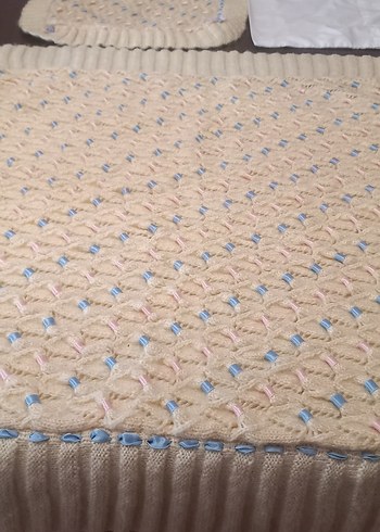 Bej Örgü Çocuk Battaniyesi - Görsel 7