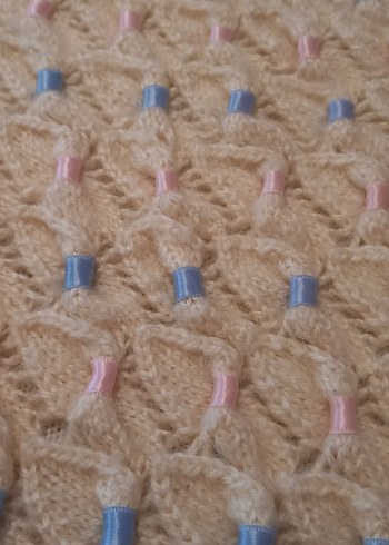 Bej Örgü Çocuk Battaniyesi - Görsel 4