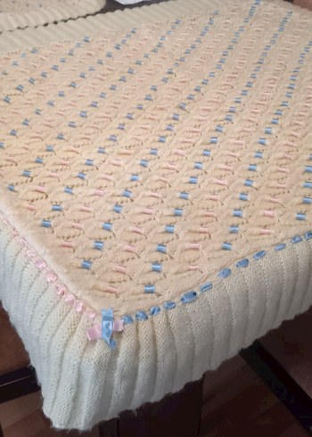 Bej Örgü Çocuk Battaniyesi - Görsel 8