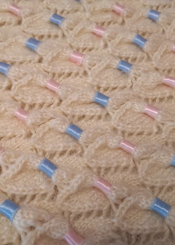 Bej Örgü Çocuk Battaniyesi - Görsel 2