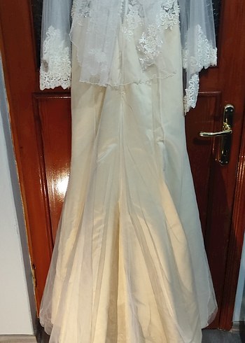 Mermaid Yarasa Kollu Vintage Gelinlik (Özel Tasarım, El İşi)* - Görsel 7