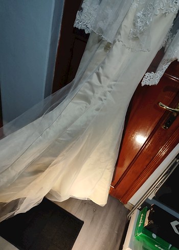 Mermaid Yarasa Kollu Vintage Gelinlik (Özel Tasarım, El İşi)* - Görsel 9