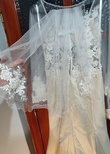 Mermaid Yarasa Kollu Vintage Gelinlik (Özel Tasarım, El İşi)* - Görsel 8