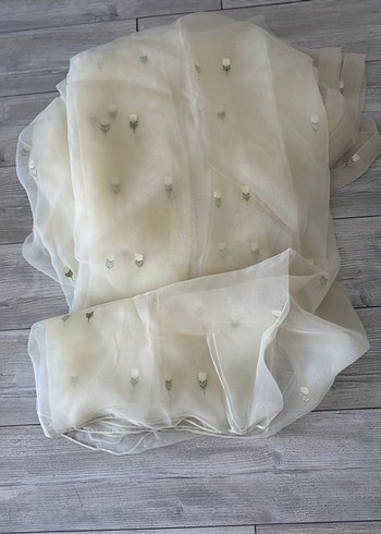Beden #Taç #Linens #İşlemeli #Tül #Perde