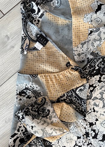 l Beden gri Renk Gri Bohem Bluz #Şifon #Kadın #Bluz #Yurtdışı #Etiketli #Vintage