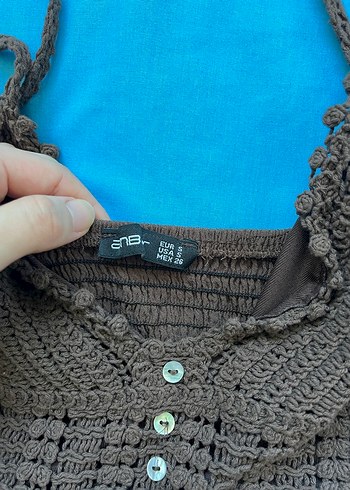 Siyah Örgü V Yakalı Askılı Kadın büstiyer - Görsel 2