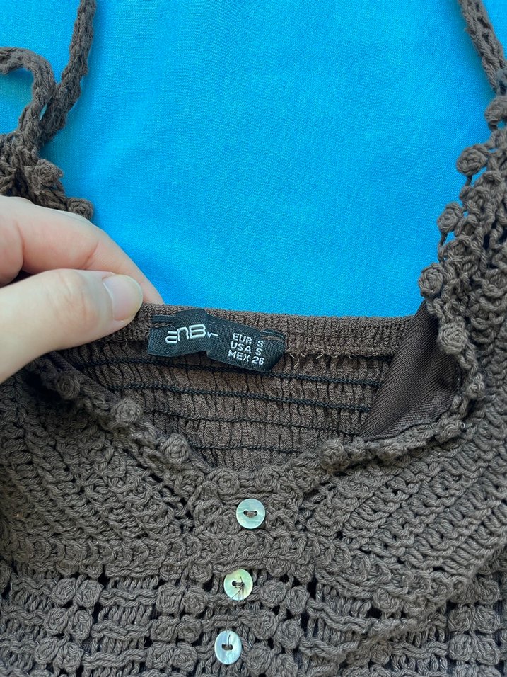 Siyah Örgü V Yakalı Askılı Kadın büstiyer - Görsel 2