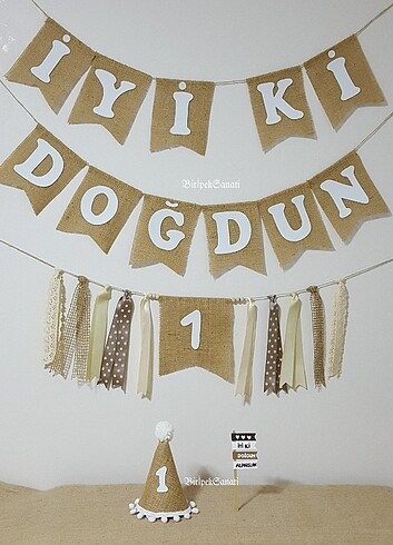 1 yaş doğum günü konsept 
